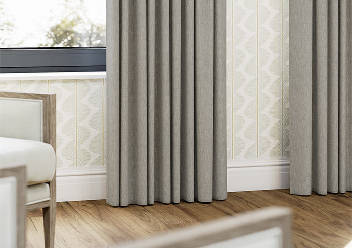 Delicate Chevron, Davy Grey - Made to Measure Curtains - Image 5